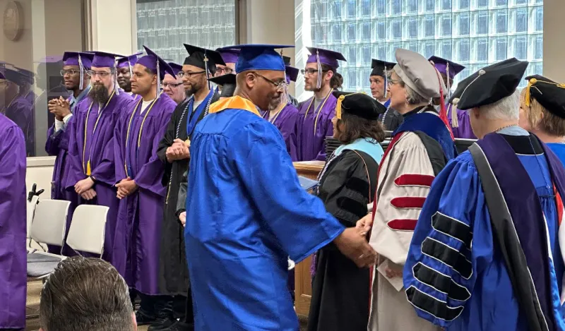 students at a graduation ceremony 