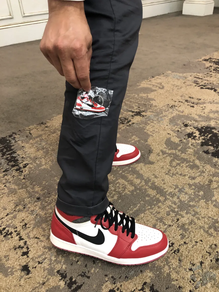 a photo of Julio's Nike sneakers