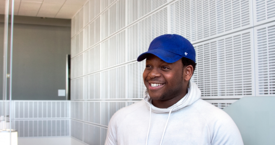 male student Elton smiling 