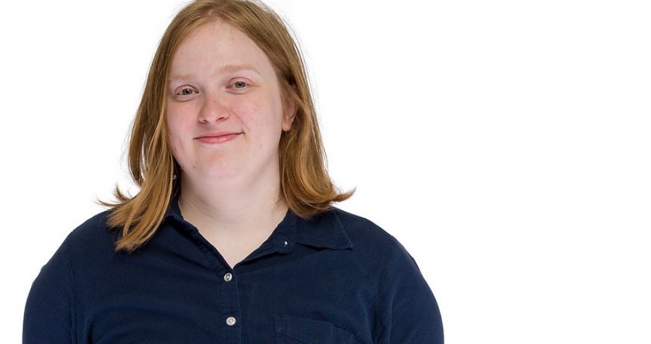 computer science student smiling at the camera