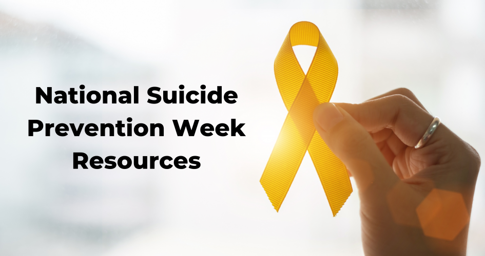 national suicide prevention week recourses image with hand holding knot