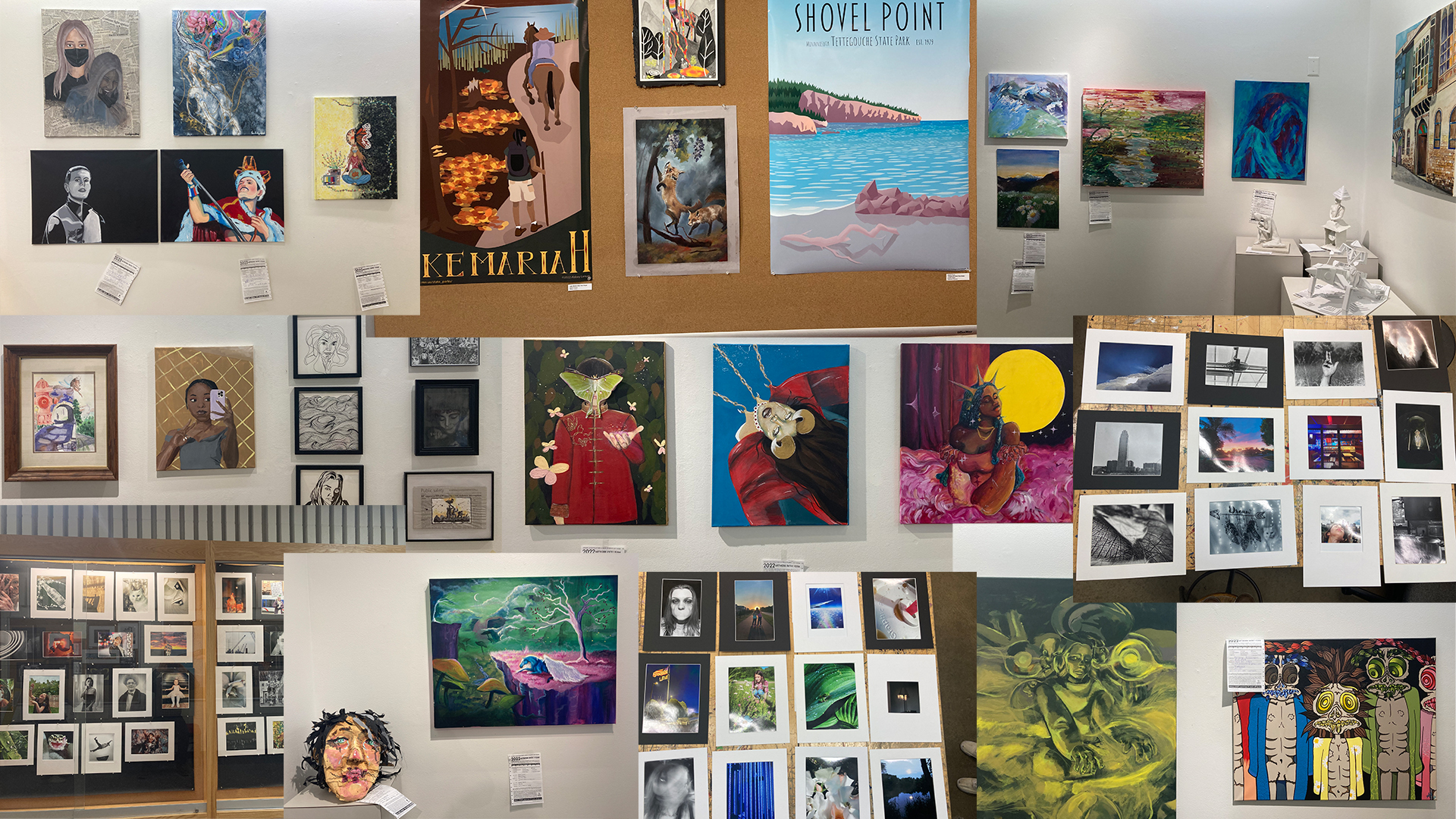 collage of student art