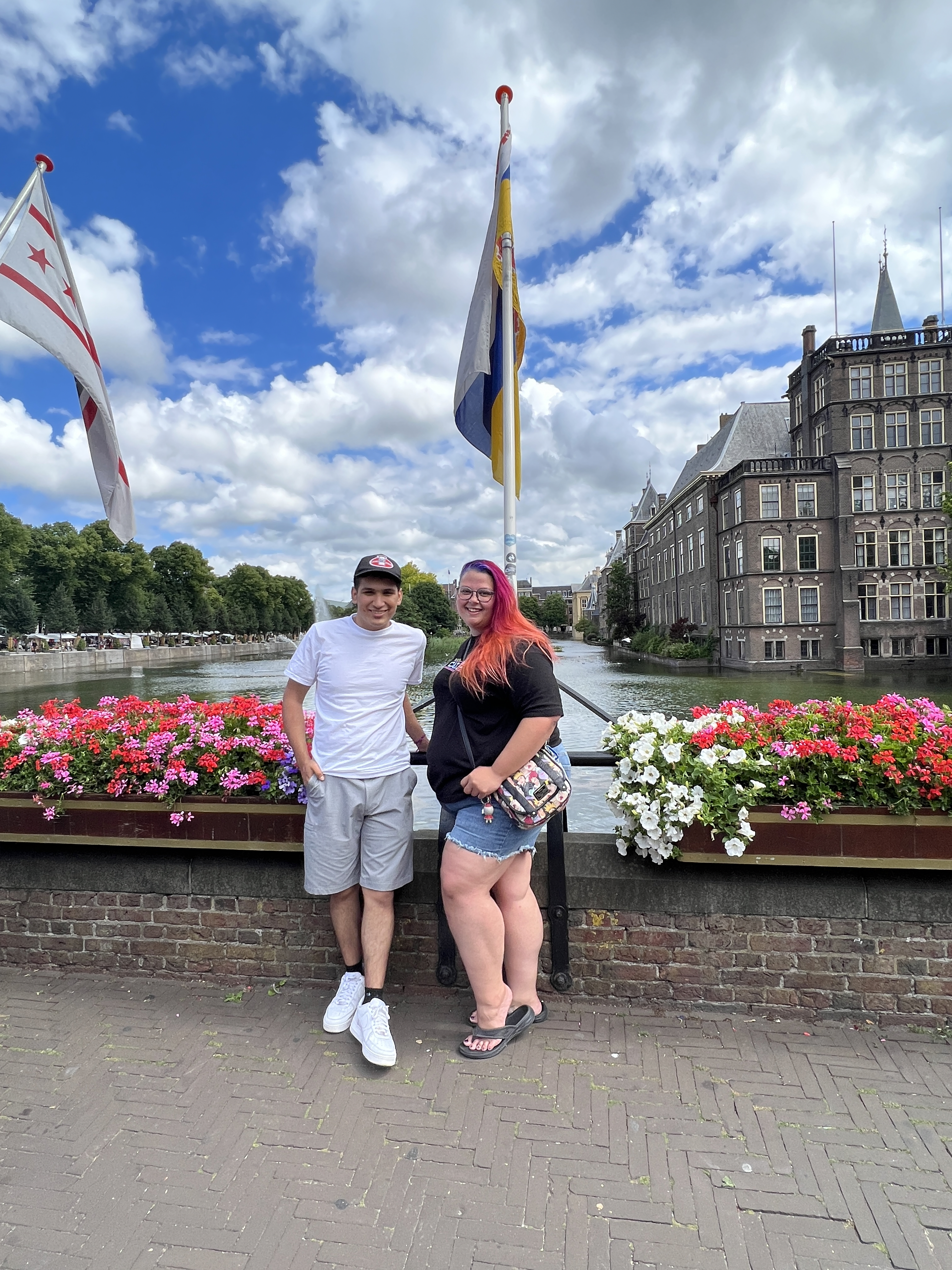 A photo of two NHCC TRIO students in the Netherlands