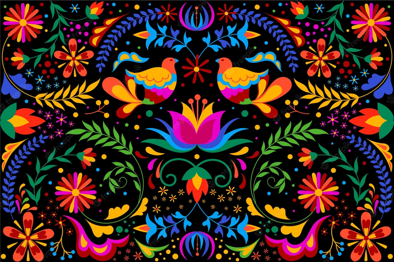 graphic of a colorful hispanic design