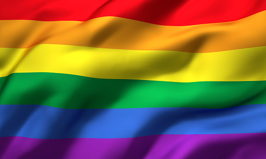a multicolored flag
