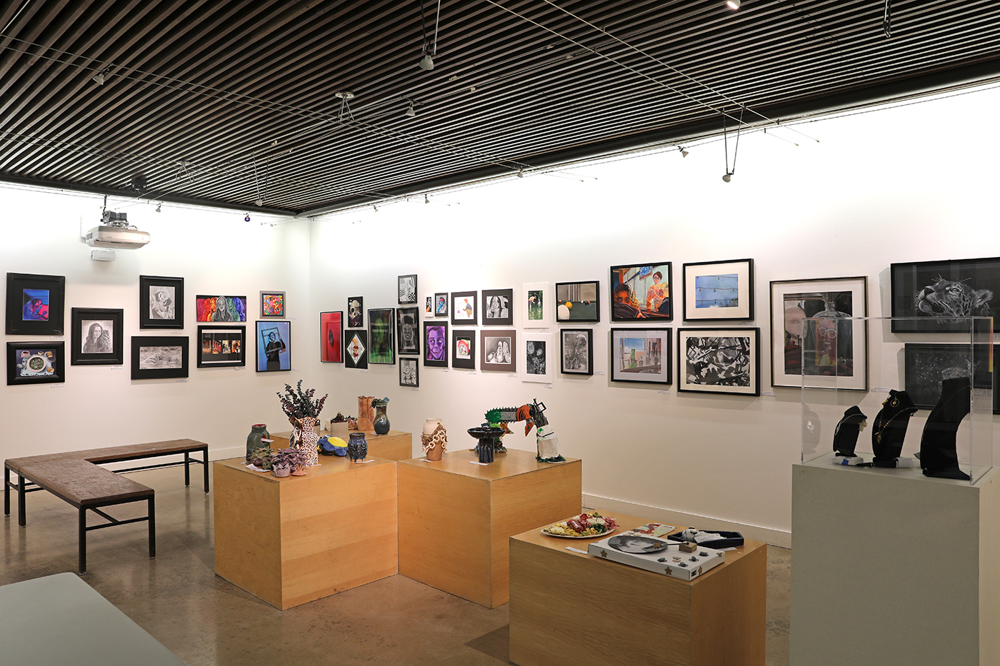 art hanging in a gallery