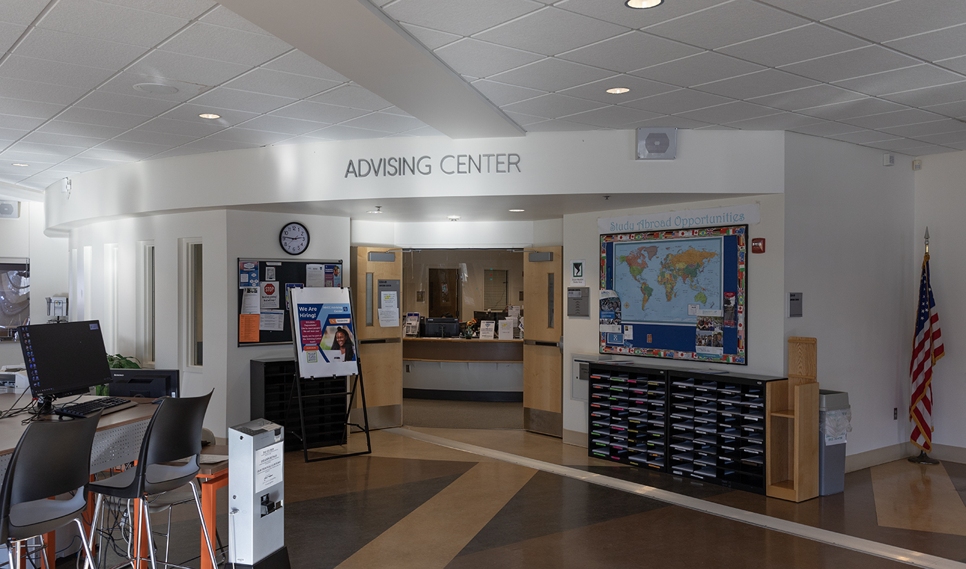 doorway with a reception desk in the background
