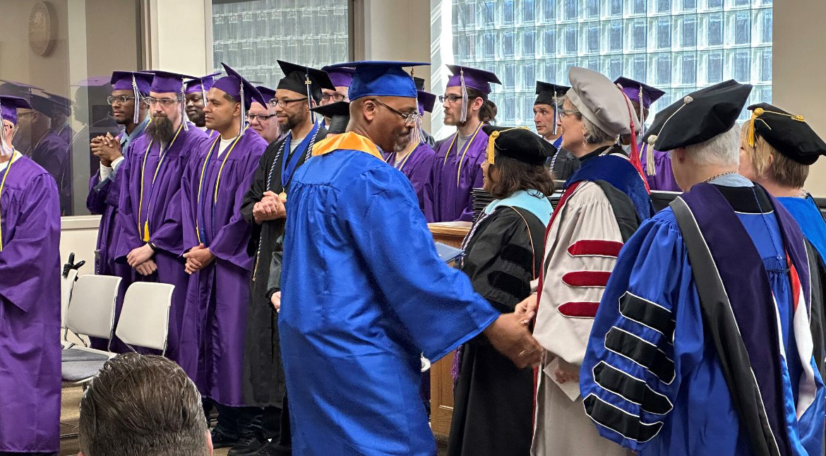 students at a graduation ceremony