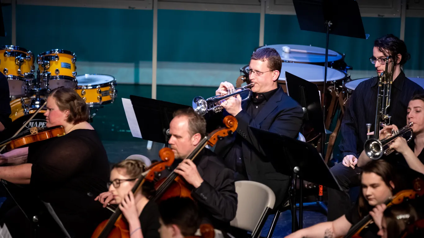 The NHCC Orchestra in concert.