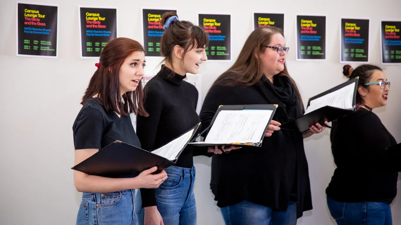 A choir singing