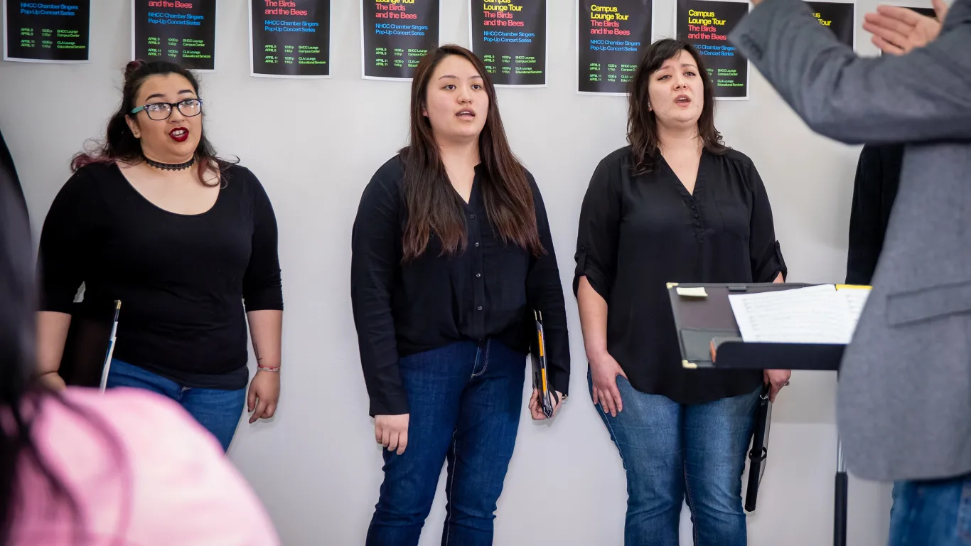 A choir singing