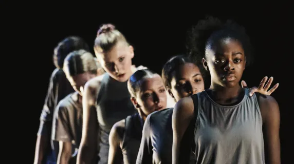 An image of dancers in a line from Tu Dance Company