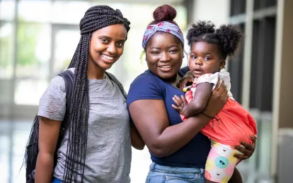 Family smiling
