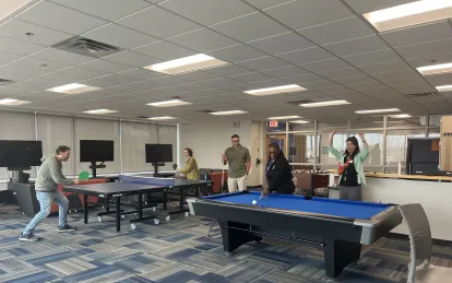 5 people in the game room