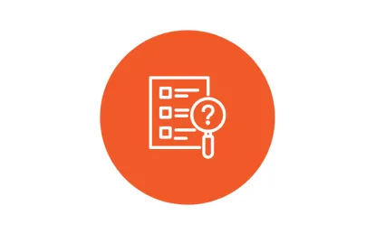 checklist with a magnifying glass and question mark
