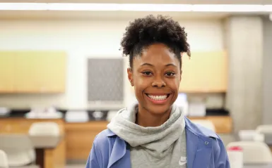 Female Phlebotomy student smiling 