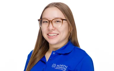 woman smiling with glasses