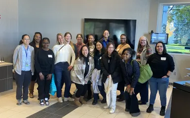 a photo of NHCC Be Bold students on a field trip at Seagate