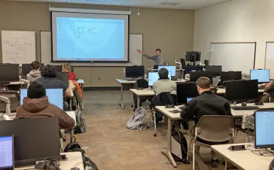 computer science students in class