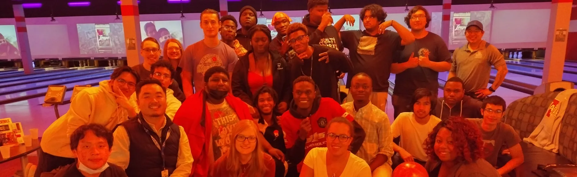 group photo from bowling