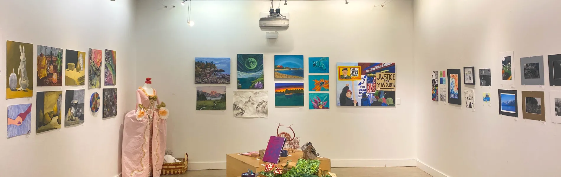 art gallery with artwork on the walls