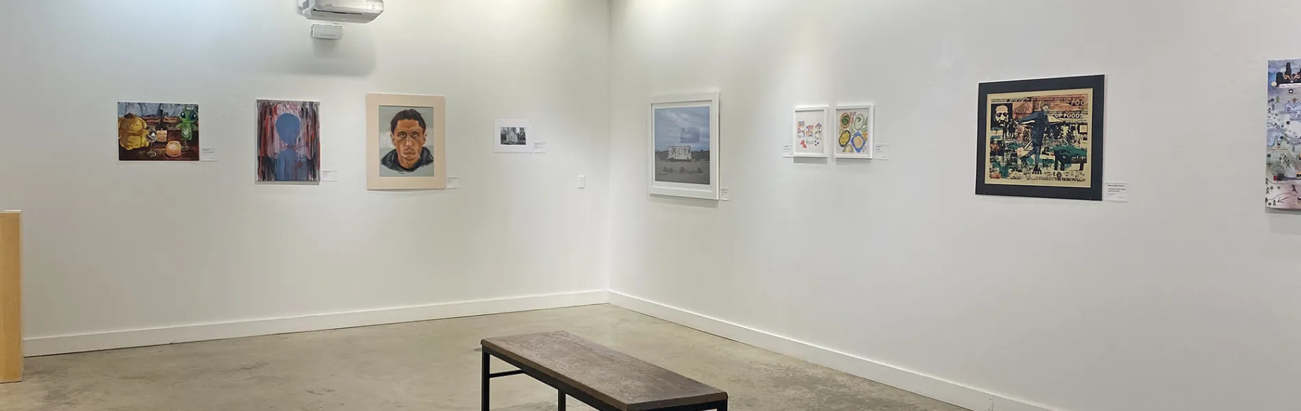 art gallery with art on the walls 