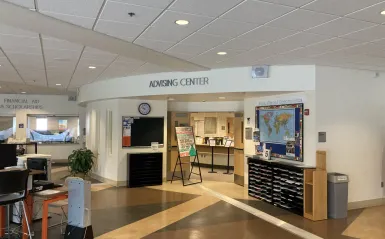 doorway into the advising center 