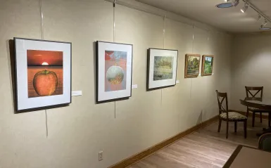 exhibit art at an angle