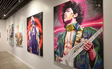 Prince painting by alumni 