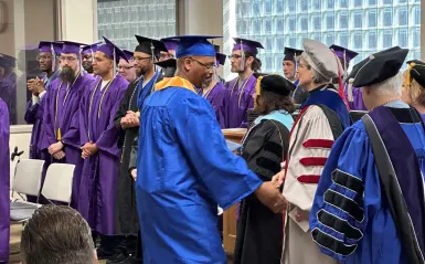 students at a graduation ceremony 