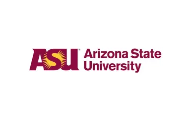 the logo for Arizona State University