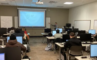 computer science students in class