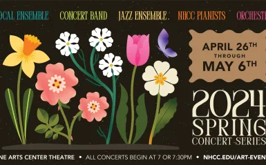 graphic design for the upcoming spring concert series in 2024