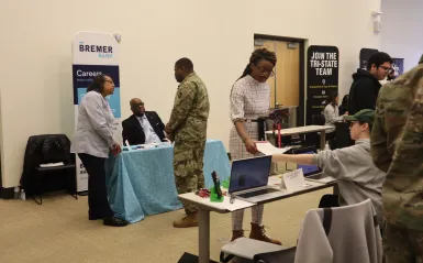 Inside the Grand Hall at the 2024 Business Career Fair 