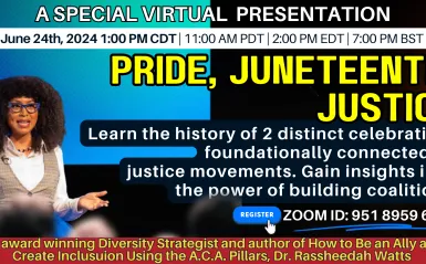 flyer for 2024 Juneteenth DEI event