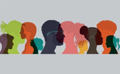 a graphic of colorful student illustrations 