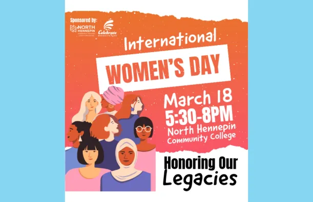 this is a flyer for NHCC's International Women's Day event. 