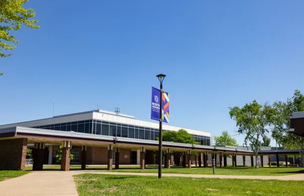 this is a photo of the exterior of NHCC's Campus Center building 