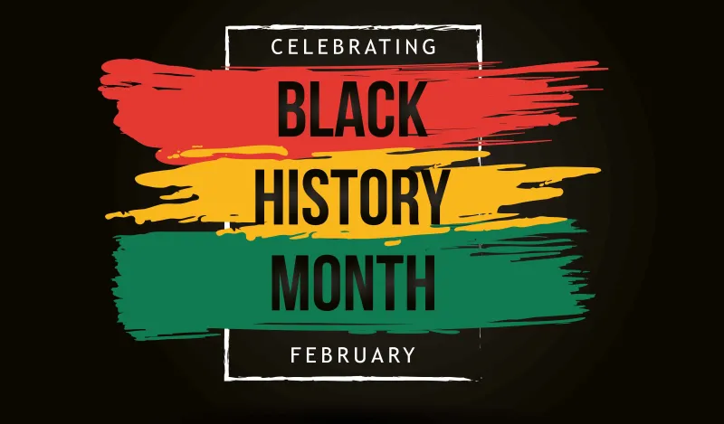 Colorful Black History Month graphic