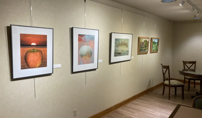 exhibit art at an angle