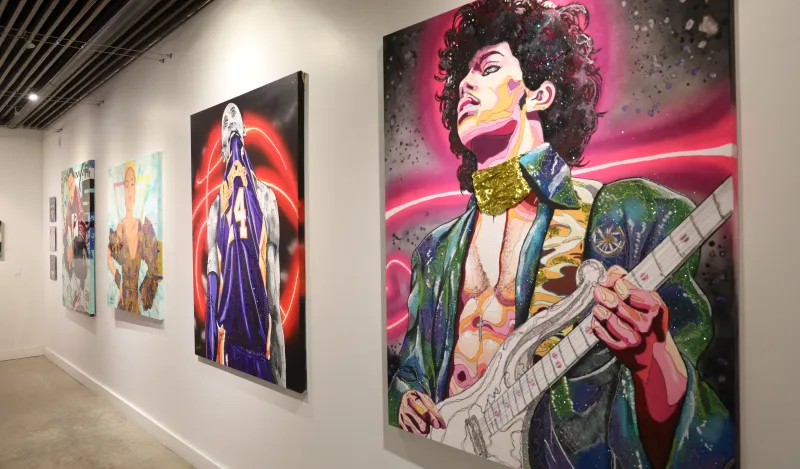 Prince painting by alumni 
