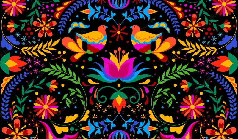 graphic of a colorful hispanic design