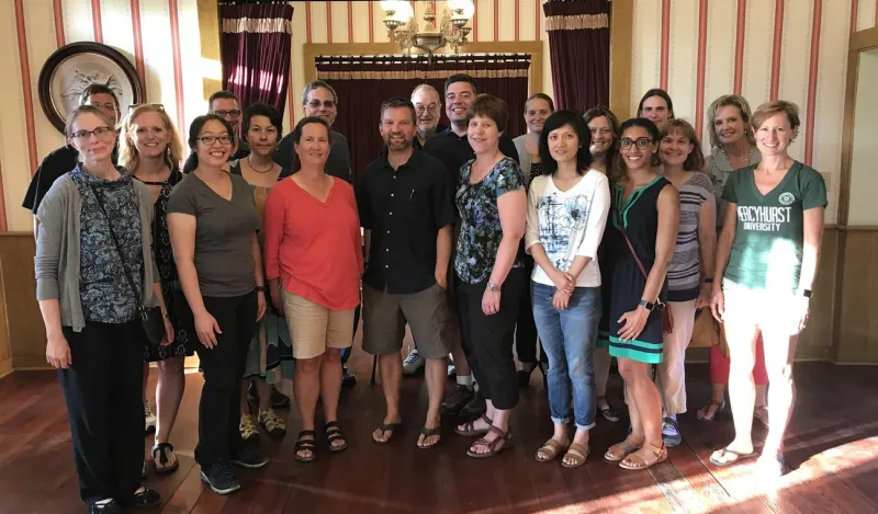 a photo of Dr. Tamara Mans with her fellow writers 