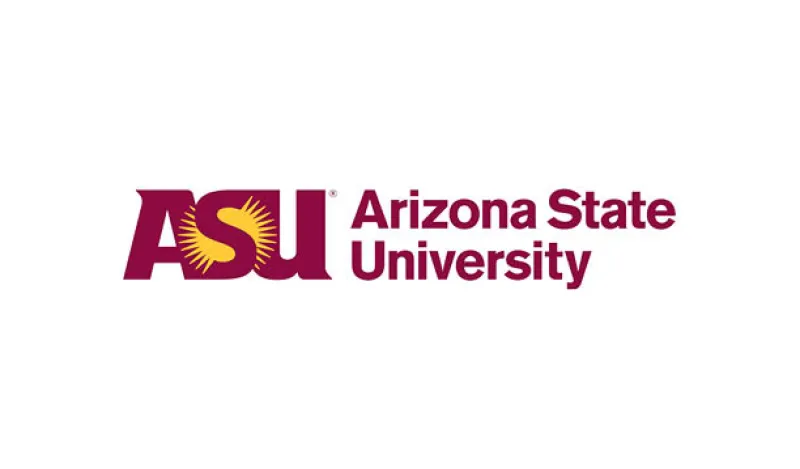 the logo for Arizona State University