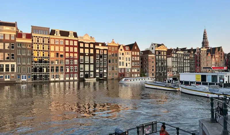 a photo of the Amsterdam canals taken by NHCC student, Donald Agik