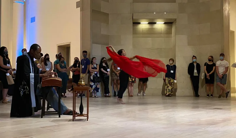 musician, Jarrelle Barton performs with his Chinese instruments