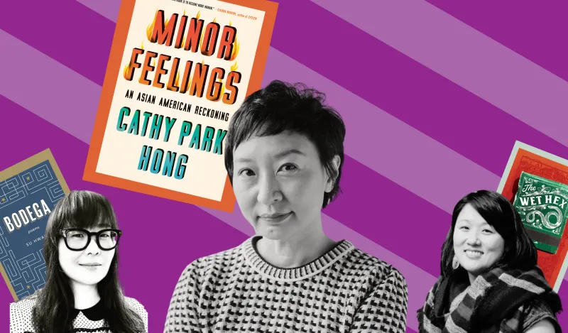 a flyer of three female authors and their books to promote upcoming event