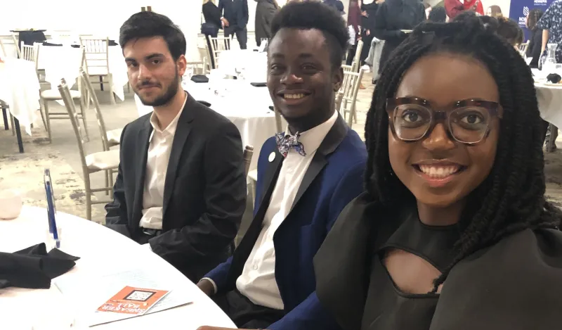 Photo of students smiling at the 2024 Awards Banquet