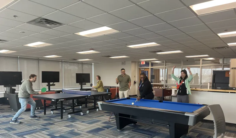 5 people in the game room