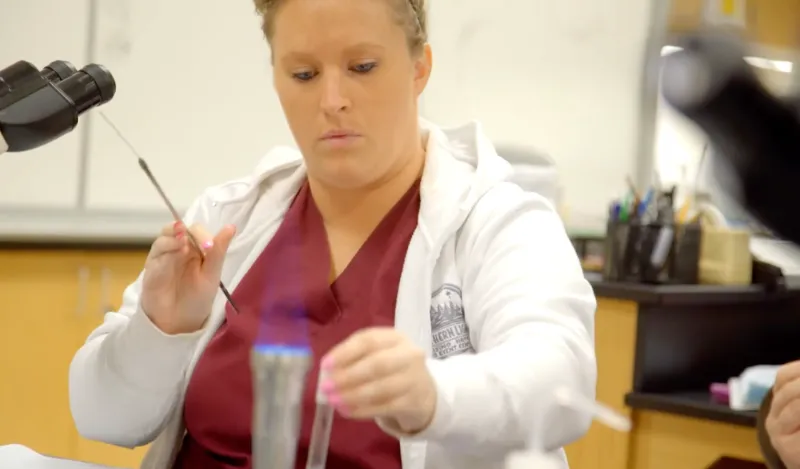 woman in a biology lab